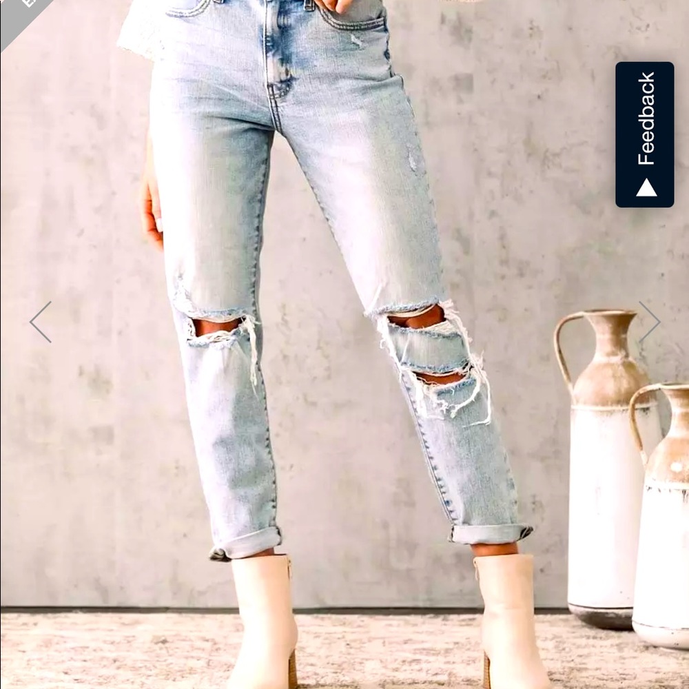 High Rise Mom Fit Jeans